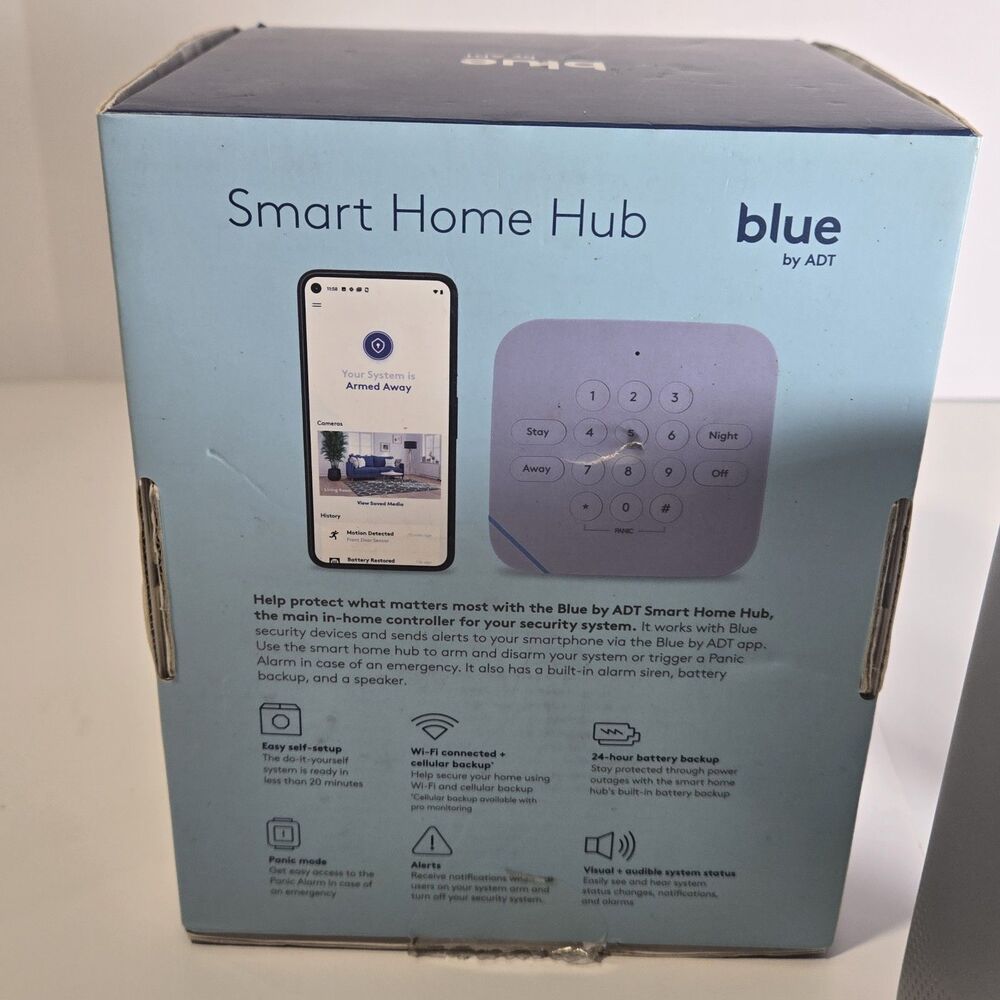 Blue by ADT Smart Home Hub Model S40LR1-01 White. No Instructions Used. - Picture 6 of 15